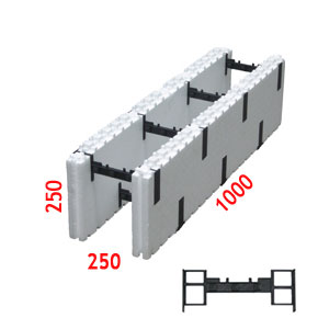 EPS120 collapsible block, 250х1000х250 mm