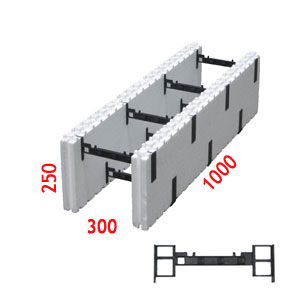 EPS120 collapsible block, 300х1000х250 mm
