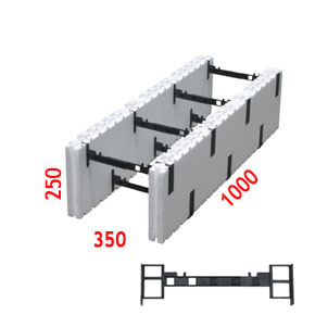 EPS120 collapsible block, 350х1000х250 mm
