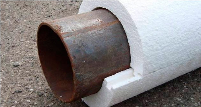 Styrofoam pipe insulation